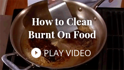 how to clean burnt on food