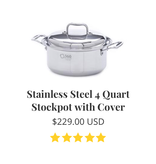 stainless steel 4 quart stockpot with cover